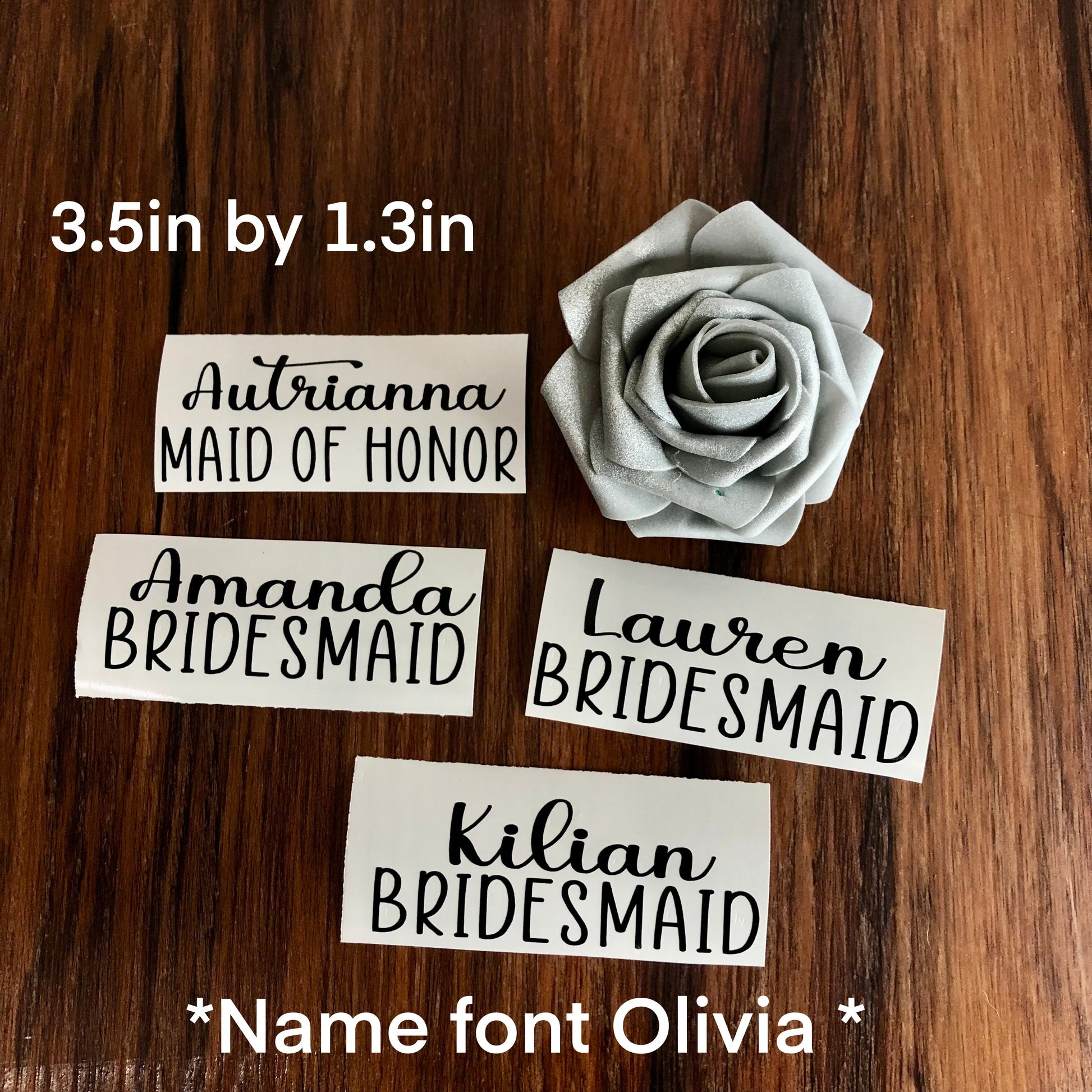 Personalized Wedding Decals, Bridesmaid Stickers, and Wedding Party Favors - Stickers by KT Designs - Bachelorette Party Favors, Bachelors Party Favors, Bridal Party Stickers, Bridesmaid Decals, Bridesmaid Stickers, Champagne Decals, Groom Decals, Maid of Honor Sticker, Matron of Honor Stickers, Mother of the Bride stickers, Wedding Party Favors, Wedding Stickers, Wine Decals