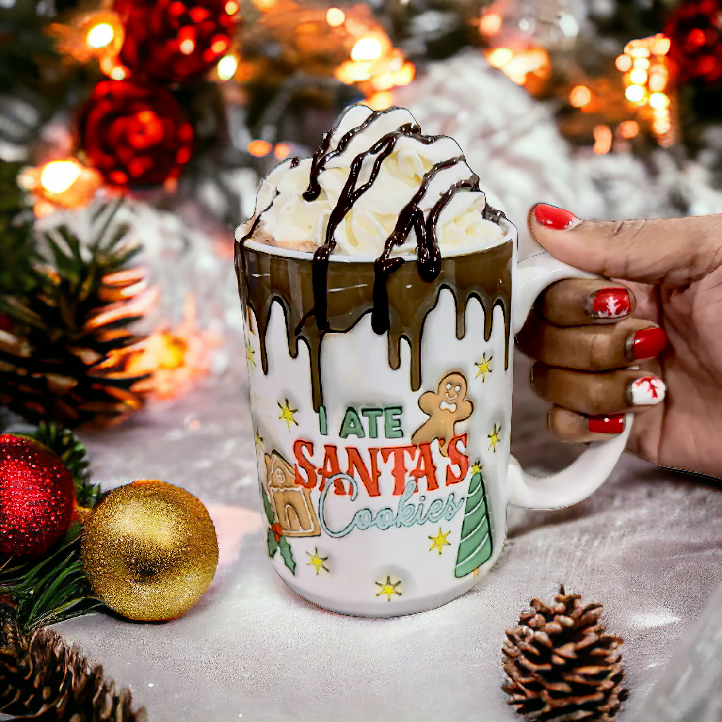 I Ate Santa's Cookie 15oz Mug - Drinkware by KT Designs - 15 oz mug, christmas gifts, Christmas mug, gifts for her