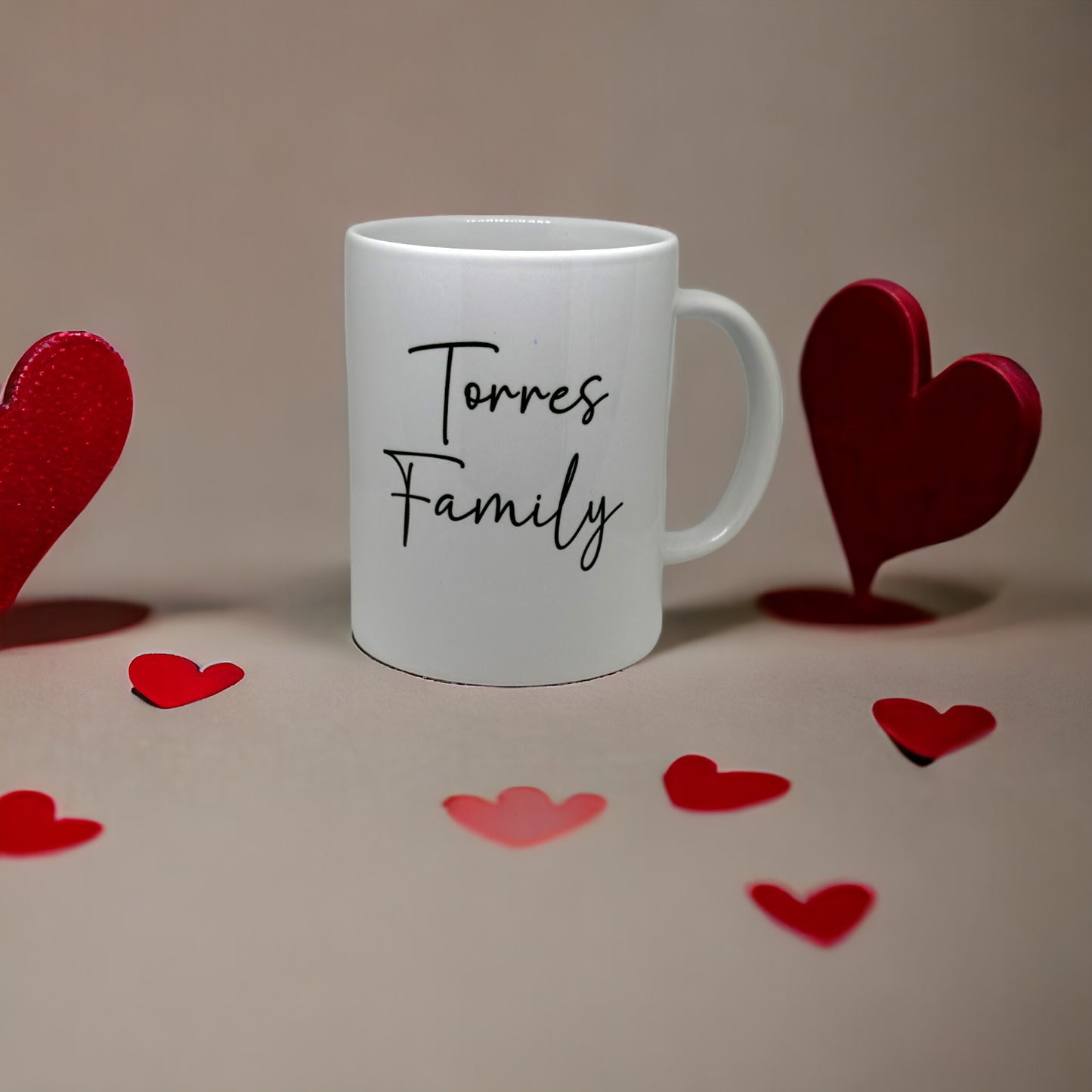 Family Hands Heart Outline 15oz Mug